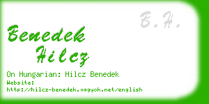 benedek hilcz business card